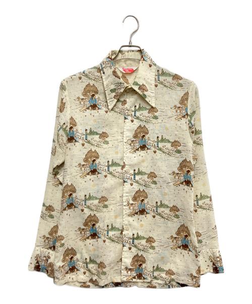 LEVI'S Panatera（リーバイスパナテラ）LEVI'S Panatera (リーバイスパナテラ) インディアンプリントシャツ ホワイト サイズ:不明の古着・服飾アイテム