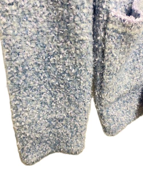 green label relaxing（グリーンレーベルリラクシング）green label relaxing (グリーンレーベルリラクシング) ツイードニットジャケット ブルー サイズ:freeの古着・服飾アイテム