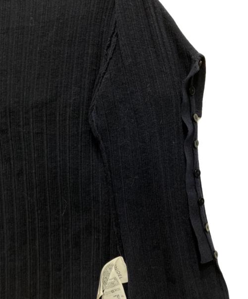 Snidel（スナイデル）Snidel (スナイデル) Sustainableビッグカラーレーストリムニットプルオーバー ネイビー サイズ:freeの古着・服飾アイテム