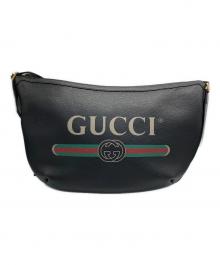 GUCCI（グッチ）の古着「ハーフムーンホーボー ヴィンテージロゴショルダーバッグ」｜ブラック