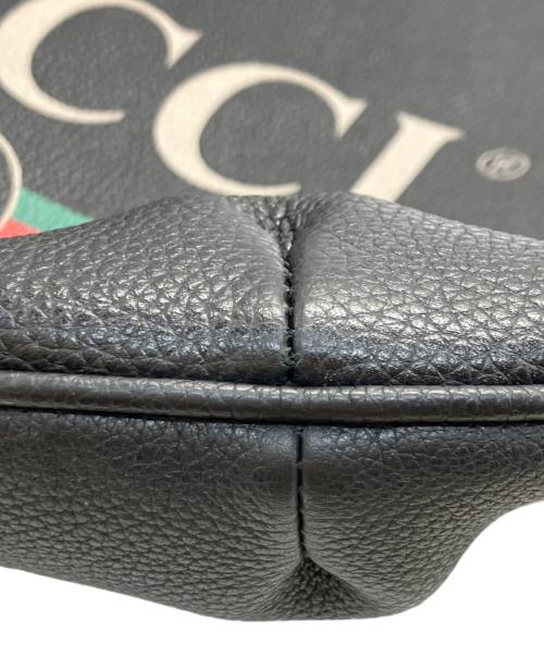 GUCCI（グッチ）GUCCI (グッチ) ハーフムーンホーボー ヴィンテージロゴショルダーバッグ ブラックの古着・服飾アイテム