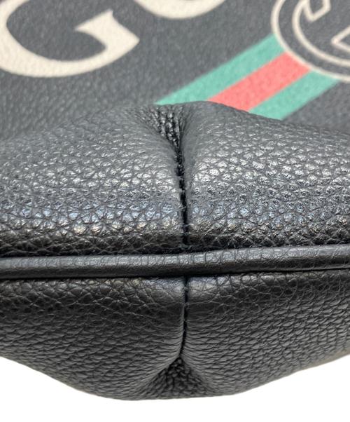 GUCCI（グッチ）GUCCI (グッチ) ハーフムーンホーボー ヴィンテージロゴショルダーバッグ ブラックの古着・服飾アイテム
