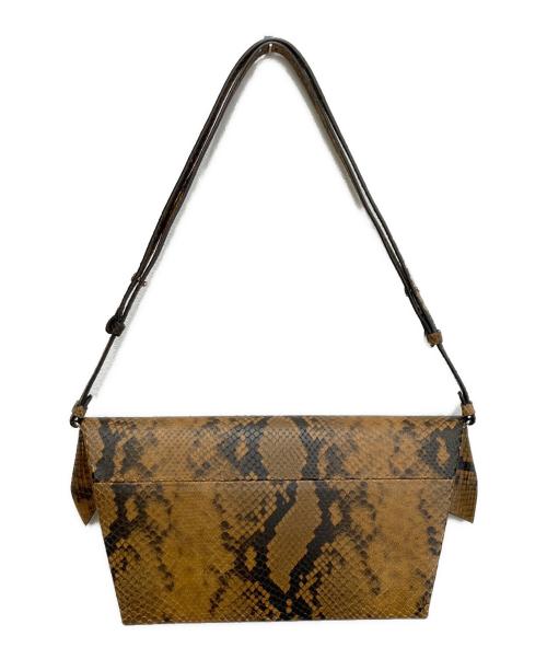 Maison Margiela（メゾンマルジェラ）Maison Margiela (メゾンマルジェラ) Snatched Python ショルダーバッグ ブラウンの古着・服飾アイテム