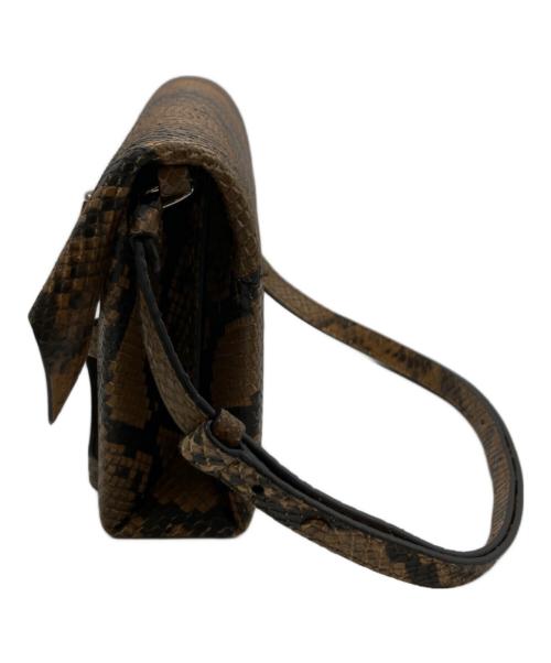 Maison Margiela（メゾンマルジェラ）Maison Margiela (メゾンマルジェラ) Snatched Python ショルダーバッグ ブラウンの古着・服飾アイテム