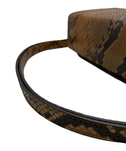 Maison Margiela（メゾンマルジェラ）Maison Margiela (メゾンマルジェラ) Snatched Python ショルダーバッグ ブラウンの古着・服飾アイテム