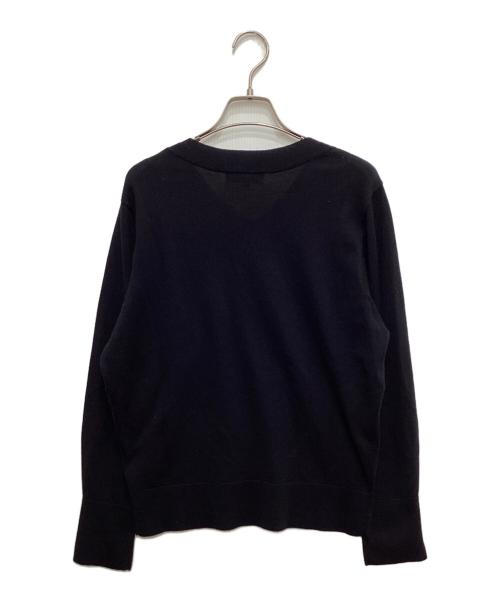 UNTITLED（アンタイトル）UNTITLED (アンタイトル) シルクウールカシミヤ Vネックニット セーター ブラック サイズ:2の古着・服飾アイテム