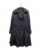 Max Mara WEEK END LINEマックスマーラ ウイークエンドライン）の古着「フード付トレンチコート」｜ネイビー