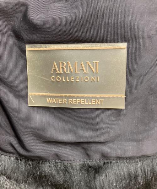 ARMANI COLLEZIONI（アルマーニ コレツィオーニ）ARMANI COLLEZIONI (アルマーニ コレツィオーニ) ラビットファーライニングスタンドカラージャケット ブラック サイズ:50の古着・服飾アイテム