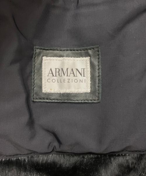 ARMANI COLLEZIONI（アルマーニ コレツィオーニ）ARMANI COLLEZIONI (アルマーニ コレツィオーニ) ラビットファーライニングスタンドカラージャケット ブラック サイズ:50の古着・服飾アイテム