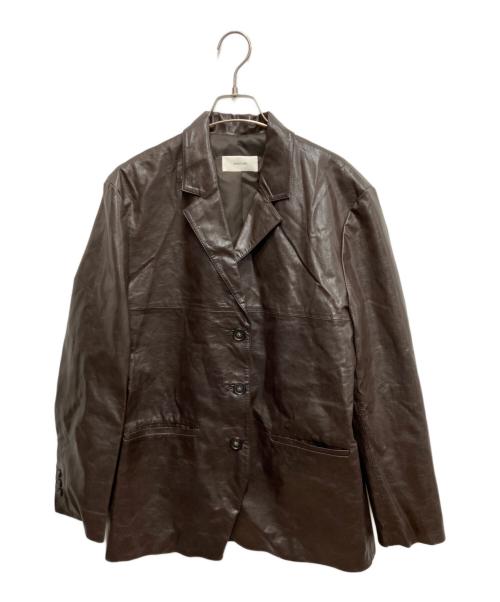 OHOTORO（オオトロ）OHOTORO (オオトロ) フェイクレザージャケット ブラウン サイズ:表記無しの古着・服飾アイテム