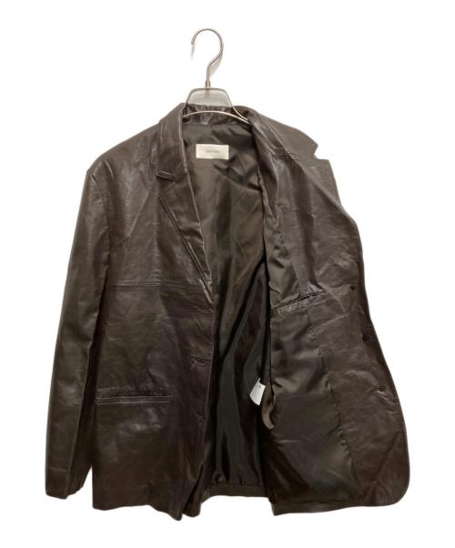 OHOTORO（オオトロ）OHOTORO (オオトロ) フェイクレザージャケット ブラウン サイズ:表記無しの古着・服飾アイテム
