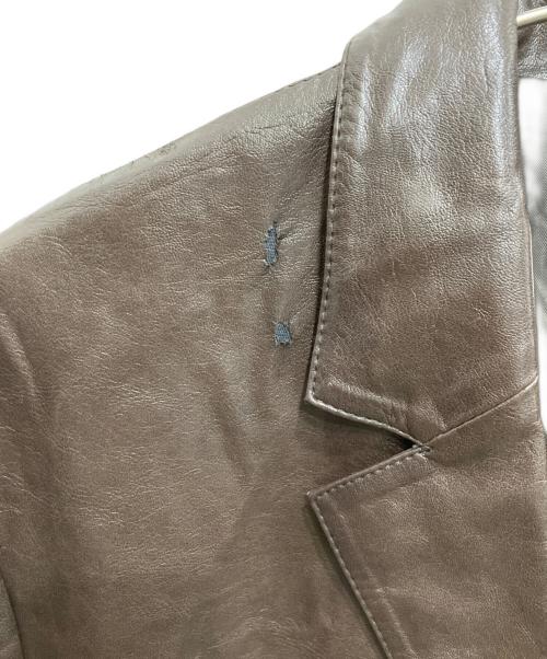 OHOTORO（オオトロ）OHOTORO (オオトロ) フェイクレザージャケット ブラウン サイズ:表記無しの古着・服飾アイテム