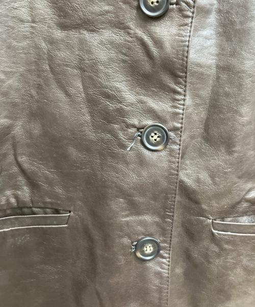 OHOTORO（オオトロ）OHOTORO (オオトロ) フェイクレザージャケット ブラウン サイズ:表記無しの古着・服飾アイテム