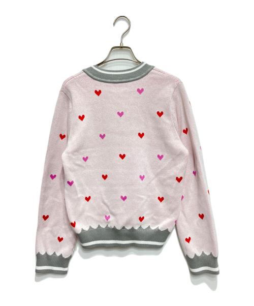 Kate Spade（ケイトスペード）Kate Spade (ケイトスペード) バレンタイン Vネックニット ピンク サイズ:Sの古着・服飾アイテム