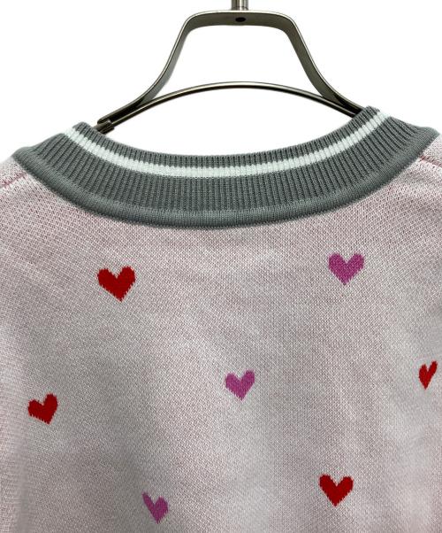 Kate Spade（ケイトスペード）Kate Spade (ケイトスペード) バレンタイン Vネックニット ピンク サイズ:Sの古着・服飾アイテム