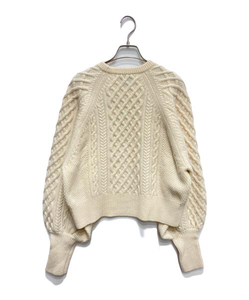 UNITED ARROWS TOKYO（ユナイテッドアローズトウキョウ）UNITED ARROWS TOKYO (ユナイテッドアローズトウキョウ) ケーブルニット ホワイト サイズ:FREEの古着・服飾アイテム