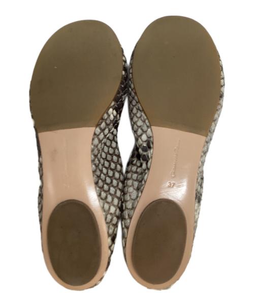 Gianvito Rossi（ジャンヴィト ロッシ）Gianvito Rossi (ジャンヴィト ロッシ) パイソンバレエパンプス グレー サイズ:SIZE37の古着・服飾アイテム