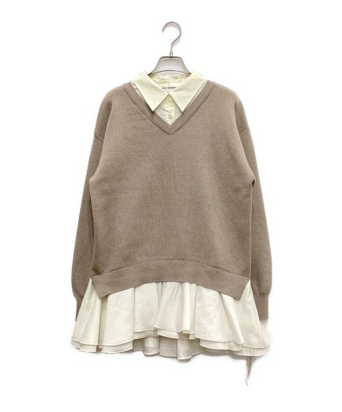 Lily Brown（リリーブラウン）Lily Brown (リリーブラウン) シャツドッキングワンピース アイボリー サイズ:free 未使用品の古着・服飾アイテム