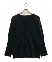HOMME PLISSE ISSEY MIYAKE（オム プリッセ イッセイ ミヤケ）の古着「BASIC プリーツカーディガン」｜ブラック