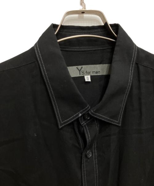 Y's for men（ワイズフォーメン）Y's for men (ワイズフォーメン) DOUBLE STITCH SHIRT ブラック サイズ:3の古着・服飾アイテム