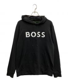 BOSS（ボス）の古着「ロゴプルオーバーパーカー」｜ブラック