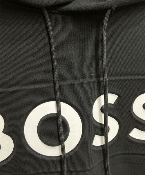 BOSS（ボス）BOSS (ボス) ロゴプルオーバーパーカー ブラック サイズ:Lの古着・服飾アイテム