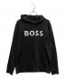 BOSS（ボス）の古着「ロゴプルオーバーパーカー」｜ブラック