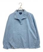 DESCENDANTディセンダント）の古着「SALOON PULLOVER CHAMBRAY LS SHIRT」｜インディゴ