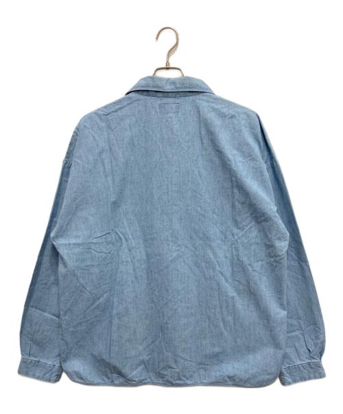 DESCENDANT（ディセンダント）DESCENDANT (ディセンダント) SALOON PULLOVER CHAMBRAY LS SHIRT インディゴ サイズ:2の古着・服飾アイテム