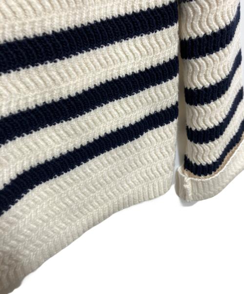 MACPHEE（マカフィー）MACPHEE (マカフィー) ハイブリットコットン スキッパープルオーバー ネイビー×ホワイト サイズ:Sの古着・服飾アイテム