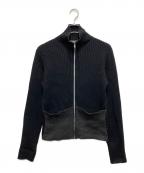 Yohji Yamamoto pour hommeヨウジヤマモト プールオム）の古着「ポケット切替ドライバーズニット」｜ブラック