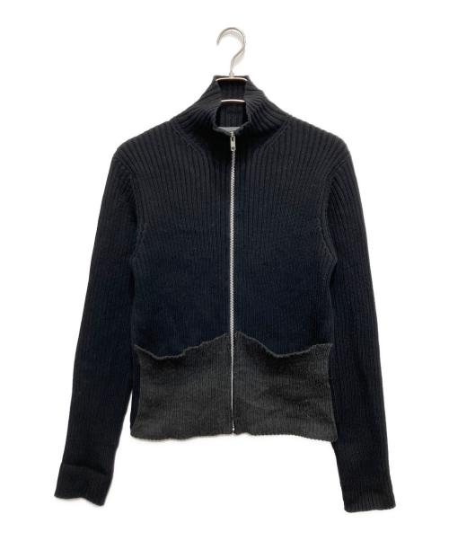 Yohji Yamamoto pour homme（ヨウジヤマモト プールオム）Yohji Yamamoto pour homme (ヨウジヤマモト プールオム) ポケット切替ドライバーズニット ブラック サイズ:3の古着・服飾アイテム