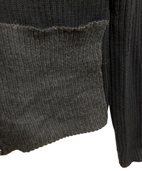 Yohji Yamamoto pour homme（ヨウジヤマモト プールオム）Yohji Yamamoto pour homme (ヨウジヤマモト プールオム) ポケット切替ドライバーズニット ブラック サイズ:3の古着・服飾アイテム