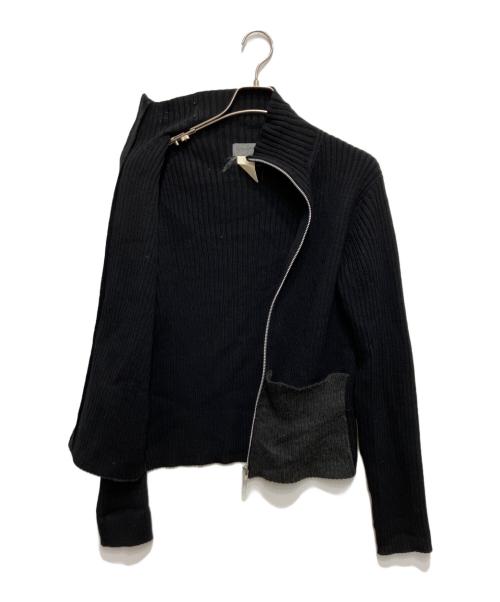 Yohji Yamamoto pour homme（ヨウジヤマモト プールオム）Yohji Yamamoto pour homme (ヨウジヤマモト プールオム) ポケット切替ドライバーズニット ブラック サイズ:3の古着・服飾アイテム