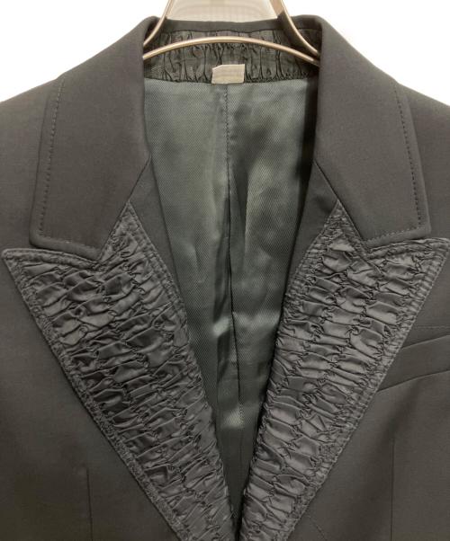 JOHN GALLIANO（ジョンガリアーノ）JOHN GALLIANO (ジョンガリアーノ) ギャザーラペルジャケット ブラック サイズ:46の古着・服飾アイテム