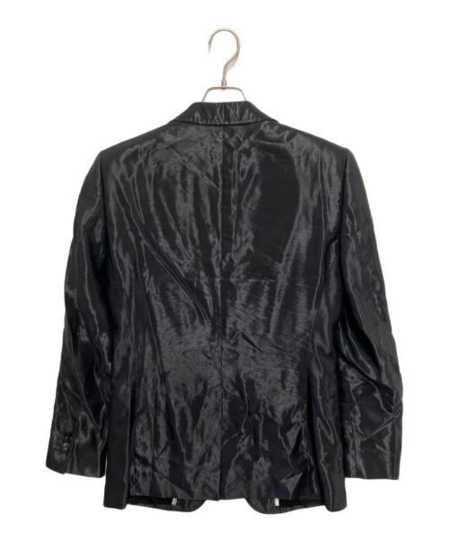 EMPORIO ARMANI（エンポリオ アルマーニ）EMPORIO ARMANI (エンポリオ アルマーニ) サテンテーラードジャケット ブラック サイズ:48の古着・服飾アイテム