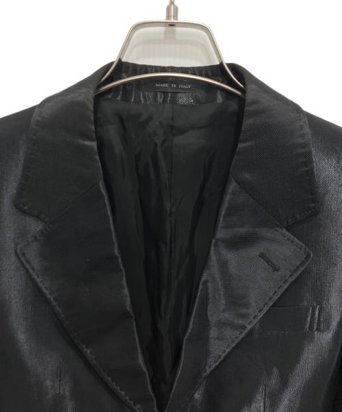 EMPORIO ARMANI（エンポリオ アルマーニ）EMPORIO ARMANI (エンポリオ アルマーニ) サテンテーラードジャケット ブラック サイズ:48の古着・服飾アイテム