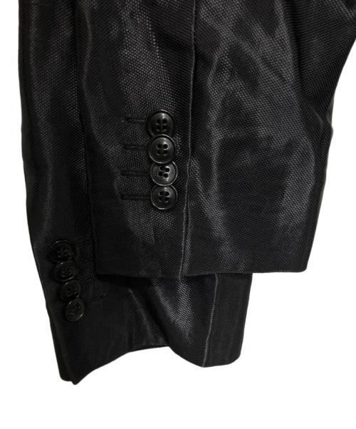 EMPORIO ARMANI（エンポリオ アルマーニ）EMPORIO ARMANI (エンポリオ アルマーニ) サテンテーラードジャケット ブラック サイズ:48の古着・服飾アイテム