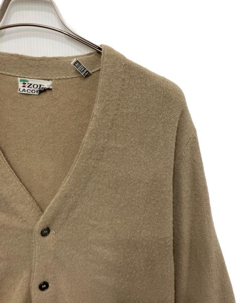 IZOD LACOSTE（アイゾッド ラコステ）IZOD LACOSTE (アイゾッド ラコステ) アクリルカーディガン ベージュ サイズ:Mの古着・服飾アイテム
