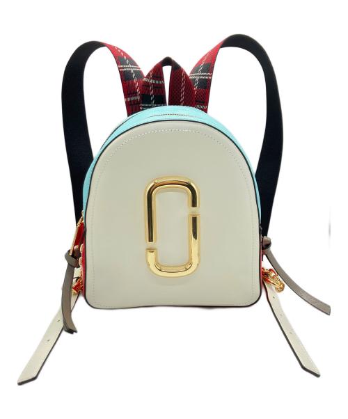MARC JACOBS（マークジェイコブス）MARC JACOBS (マークジェイコブス) PACK SHOTミニリュック ホワイト×ブルー×レッドの古着・服飾アイテム