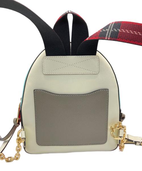 MARC JACOBS（マークジェイコブス）MARC JACOBS (マークジェイコブス) PACK SHOTミニリュック ホワイト×ブルー×レッドの古着・服飾アイテム