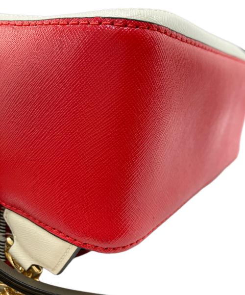 MARC JACOBS（マークジェイコブス）MARC JACOBS (マークジェイコブス) PACK SHOTミニリュック ホワイト×ブルー×レッドの古着・服飾アイテム
