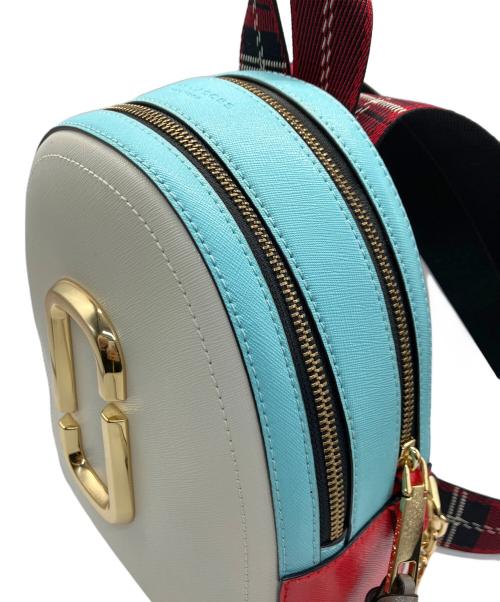 MARC JACOBS（マークジェイコブス）MARC JACOBS (マークジェイコブス) PACK SHOTミニリュック ホワイト×ブルー×レッドの古着・服飾アイテム