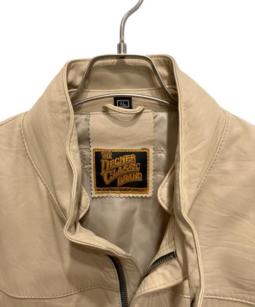 THE DEGNER CLASSIC BRAND（ザ・デグナー・クラシック・ブランド）THE DEGNER CLASSIC BRAND (ザ・デグナー・クラシック・ブランド) レザージャケット アイボリー サイズ:XLの古着・服飾アイテム
