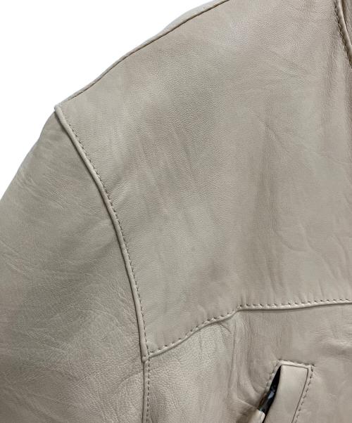 THE DEGNER CLASSIC BRAND（ザ・デグナー・クラシック・ブランド）THE DEGNER CLASSIC BRAND (ザ・デグナー・クラシック・ブランド) レザージャケット アイボリー サイズ:XLの古着・服飾アイテム
