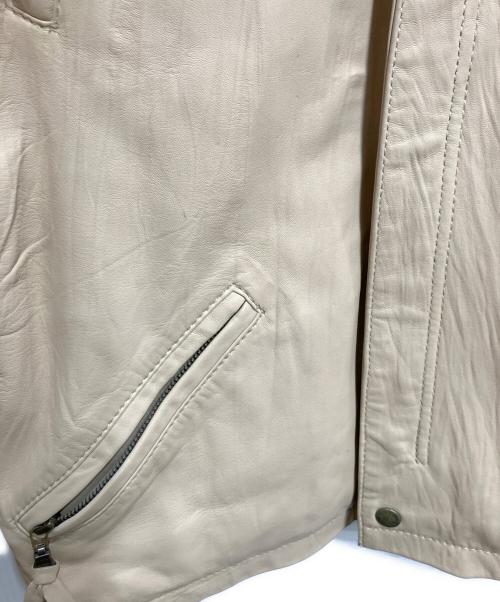 THE DEGNER CLASSIC BRAND（ザ・デグナー・クラシック・ブランド）THE DEGNER CLASSIC BRAND (ザ・デグナー・クラシック・ブランド) レザージャケット アイボリー サイズ:XLの古着・服飾アイテム
