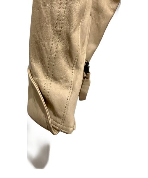 THE DEGNER CLASSIC BRAND（ザ・デグナー・クラシック・ブランド）THE DEGNER CLASSIC BRAND (ザ・デグナー・クラシック・ブランド) レザージャケット アイボリー サイズ:XLの古着・服飾アイテム