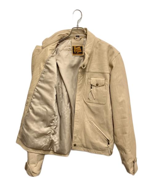THE DEGNER CLASSIC BRAND（ザ・デグナー・クラシック・ブランド）THE DEGNER CLASSIC BRAND (ザ・デグナー・クラシック・ブランド) レザージャケット アイボリー サイズ:XLの古着・服飾アイテム