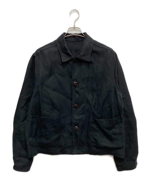 LIDnM（リドム）LIDnM (リドム) LINEN CROPPED CHORE JACKET ブラック サイズ:Lの古着・服飾アイテム