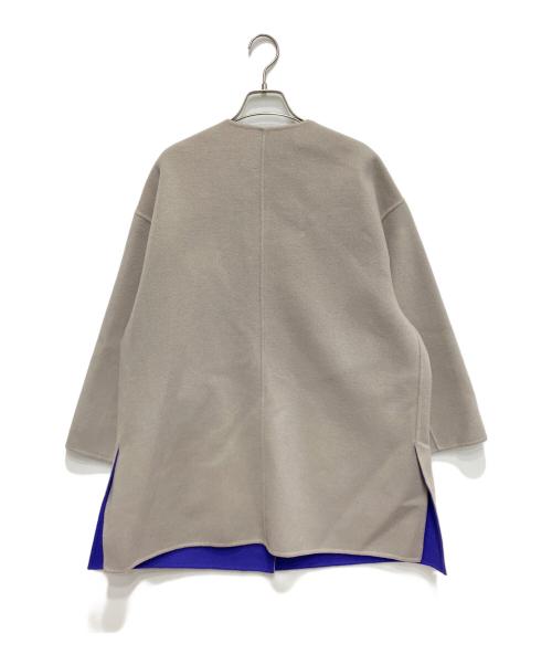UNITED ARROWS TOKYO（ユナイテッドアローズトウキョウ）UNITED ARROWS TOKYO (ユナイテッドアローズトウキョウ) リバーシブルミドルコート パープル×ベージュ サイズ:36の古着・服飾アイテム